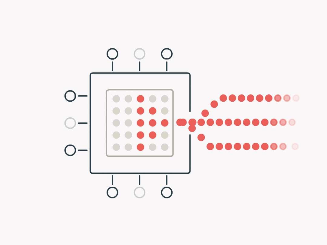 a processor analyzing data